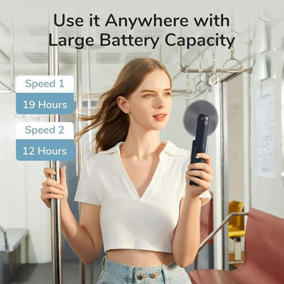 Ανεμιστηράκι JisuLife F8 Handheld Fan Life8 Φορητό Επαναφορτιζόμενο με Λουράκι Χειρός / Φακός 60 Lumens & PowerBank με 1 x Θύρα USB-A 2.000mAh - Blue (6975061532965)