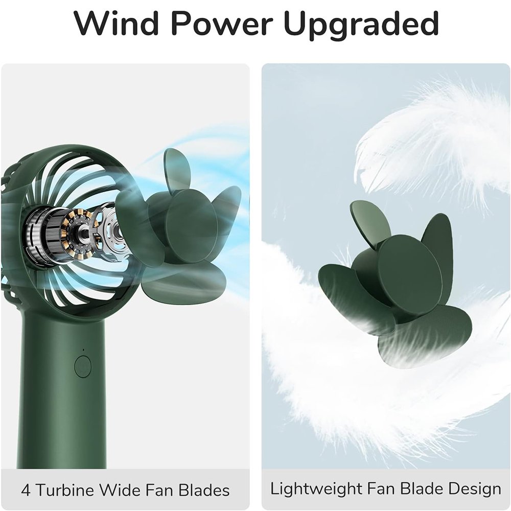 Ανεμιστηράκι JisuLife Handheld Fan Life6 FA20X Premium Φορητό Επαναφορτιζόμενο με 3 Ταχύτητες Ανέμου 4.000mAh - Deep Green (6972154736644)
