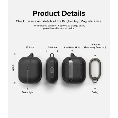 Θήκη Samsung Galaxy Buds 3 / 3 Pro Ringke Onyx Magnetic με MagSafe - Black (8809961787928)