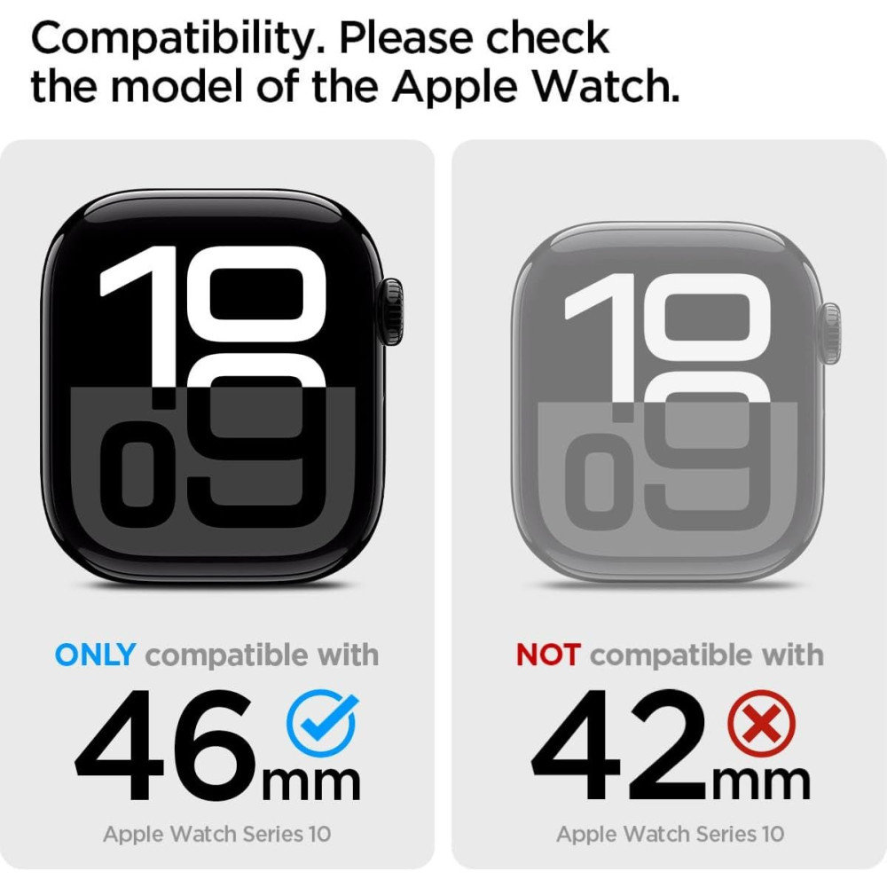 Θήκη Apple Watch 11 / 10 46mm Spigen Liquid Air Pro Unibody Σιλικόνης - Matte Black (ACS09317)