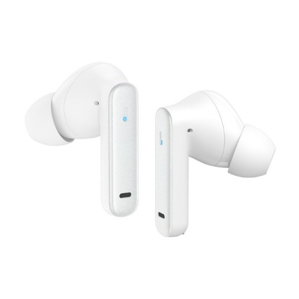 Bluetooth Ακουστικά Recci REP-W88 TWS Ασύρματα με Θήκη Φόρτισης & Τεχνολογία ANC Ακύρωσης Θορύβου - White (6955482530771)