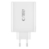 Φορτιστής Tech-Protect NC100W GaN Γρήγορος Ταξιδιού / Αντάπτορας με 1 x USB-A / 3 x Type-C 100W - White (9490713934814)