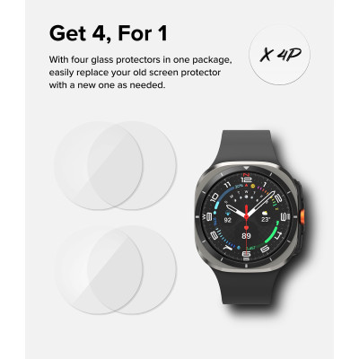 Tempered Glass Samsung Galaxy Watch Ultra 2025 / 2024 47mm Ringke R10 Αντιχαρακτικό Γυαλί Προστασίας Οθόνης 4 Τεμάχια - Clear (8809961787294)
