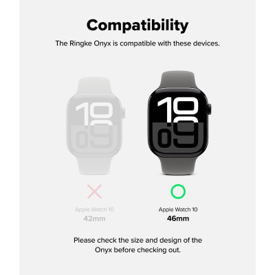 Θήκη Apple Watch 11 / 10 46mm Ringke Onyx Σκληρή - Black (8800274969650)