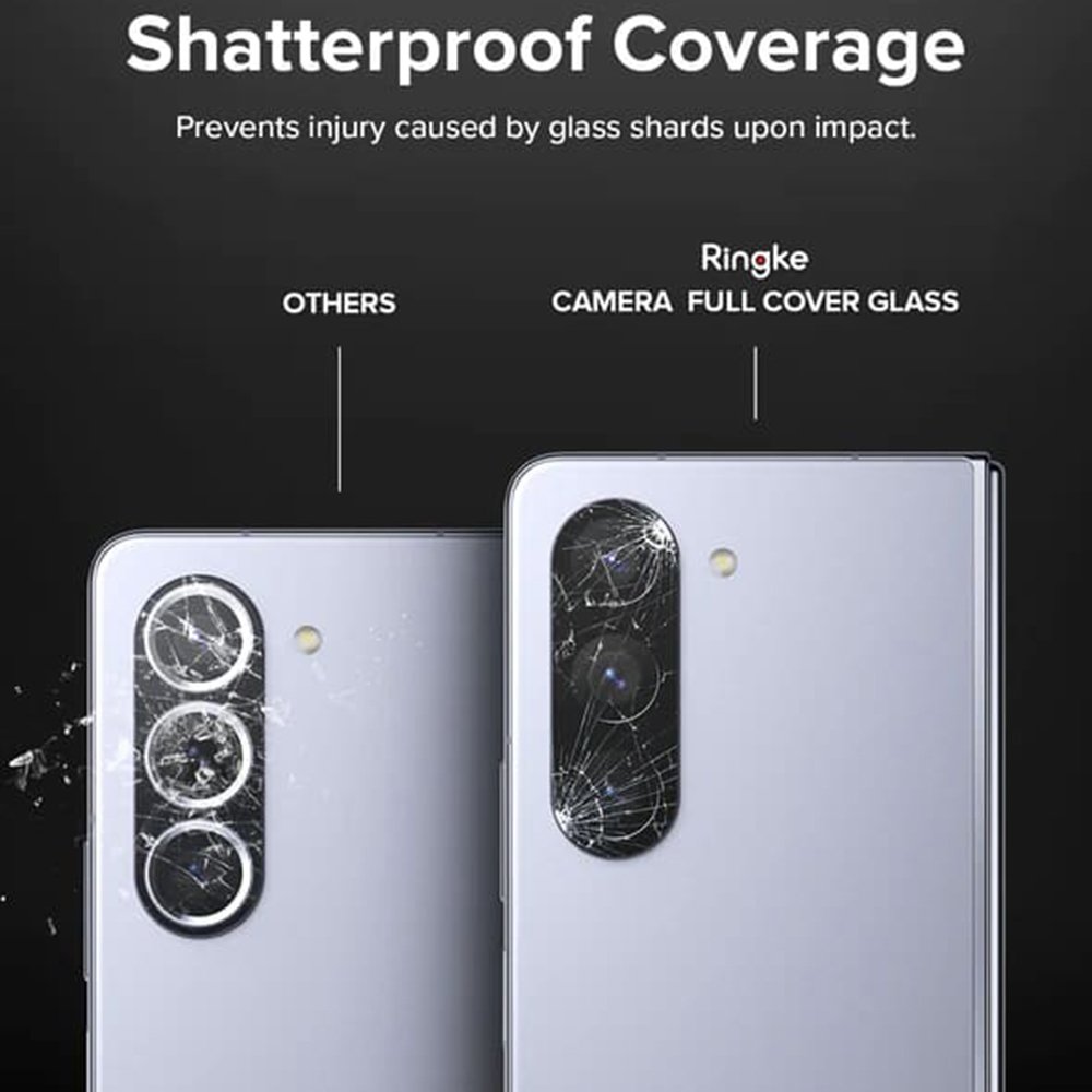 Tempered Glass Samsung Galaxy Z Fold5 Ringke Camera Protector Full Cover Glass Αντιχαρακτικό Γυαλί Προστασίας για Φακό Κάμερας 2 Τεμάχια - Black (8809919306089)