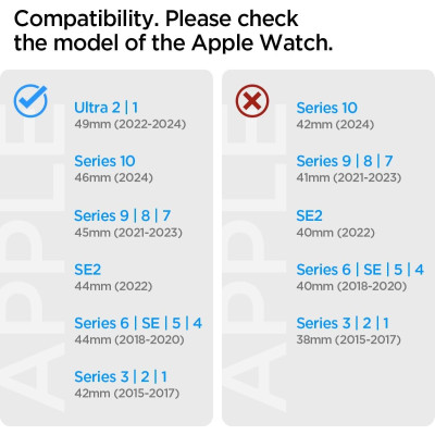 Λουράκι Apple Watch Ultra/SE/11/10/9/8/7/6/5/4 (49/46/45/44mm) Spigen Nano Pop από Premium Σιλικόνη - Black Sesame (AMP09321)