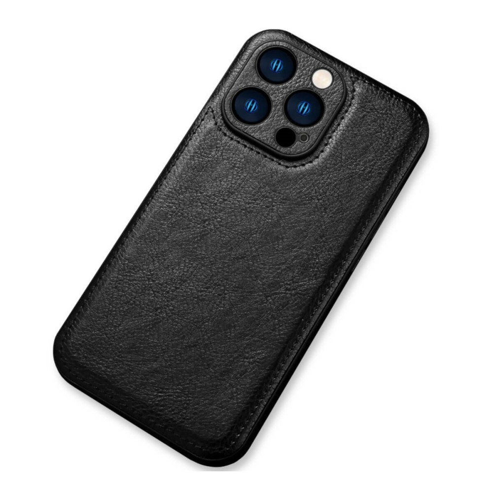 Θήκη iPhone 12 Pro Max Bodycell Prestige Backcover με Πλαίσιο Κάμερας - Black (5206015068072)