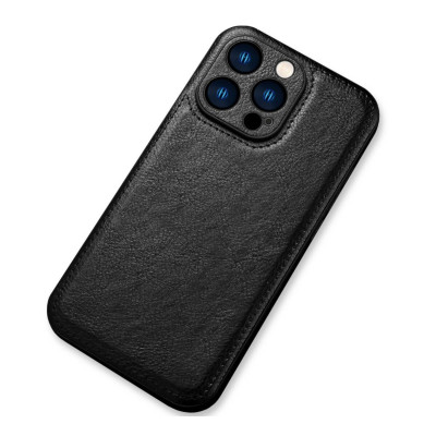 Θήκη iPhone 12 Pro Max Bodycell Prestige Backcover με Πλαίσιο Κάμερας - Black (5206015068072)