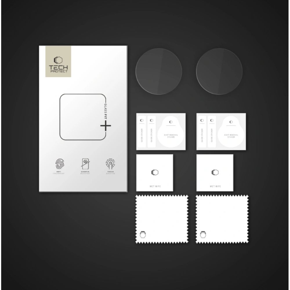 Tempered Glass Garmin Fenix 7 / 7 Pro 47mm Tech-Protect Glass Fit+ Αντιχαρακτικό Γυαλί Προστασίας Οθόνης 2 Τεμάχια - Clear (5906302318582)