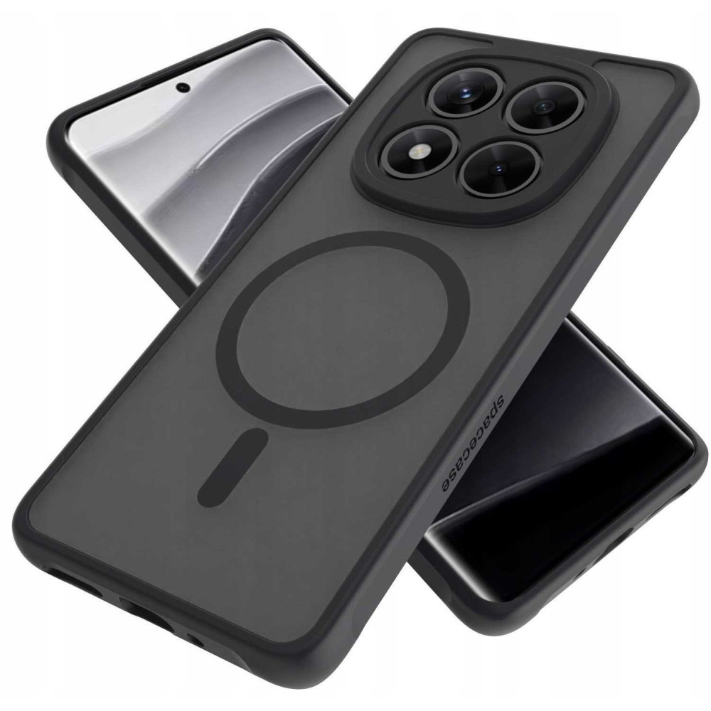Θήκη Xiaomi Redmi Note 14 Pro 5G / Poco X7 Spacecase Hybrid MagSafe Σκληρή Ημιδιάφανη με MagSafe - Black (5905719104405)