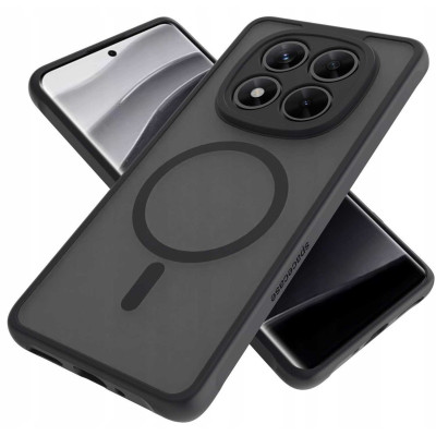 Θήκη Xiaomi Redmi Note 14 Pro 5G / Poco X7 Spacecase Hybrid MagSafe Σκληρή Ημιδιάφανη με MagSafe - Black (5905719104405)