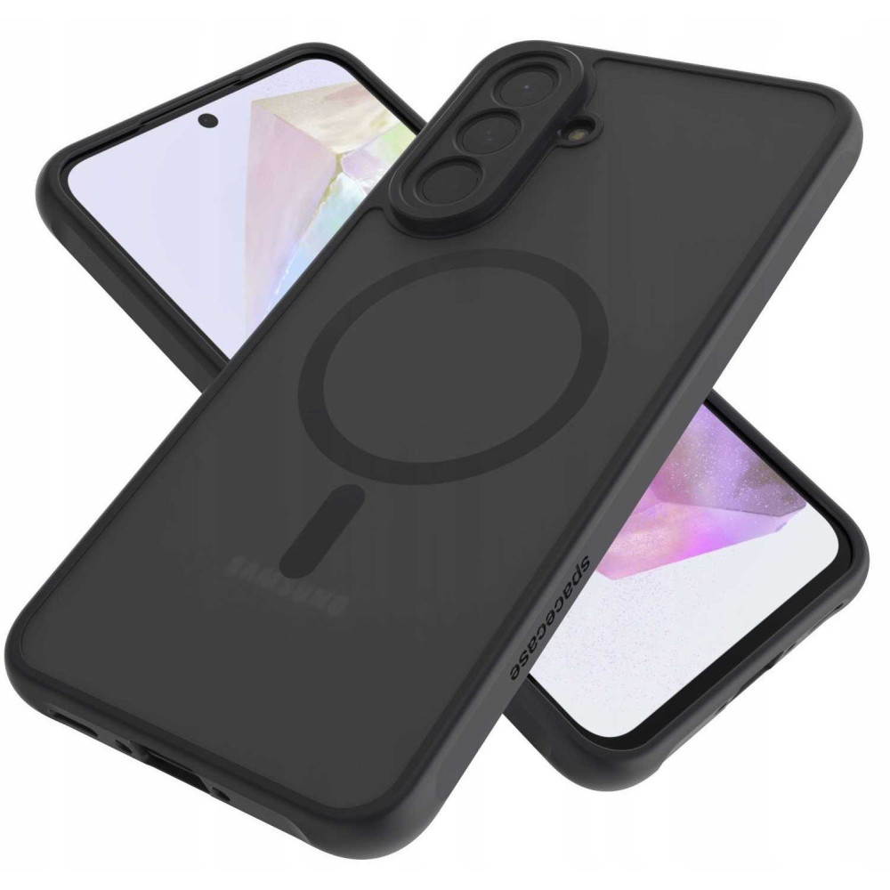 Θήκη Samsung Galaxy A36 Spacecase Hybrid MagSafe Σκληρή Ημιδιάφανη με MagSafe - Black (5905719117382)