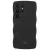 Θήκη Samsung Galaxy S24 Ultra HappyCase Wavy Σιλικόνης - Black (8719246478161)