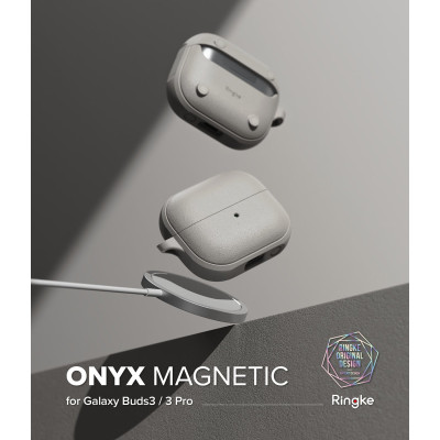 Θήκη Samsung Galaxy Buds 3 / 3 Pro Ringke Onyx Magnetic με MagSafe - Warm Gray (8809961787935)