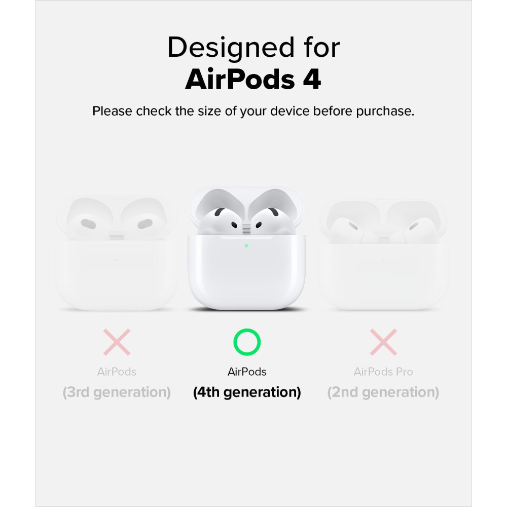 Θήκη AirPods 4th Gen Ringke Air Σιλικόνης - Glitter Clear (8800274964495)
