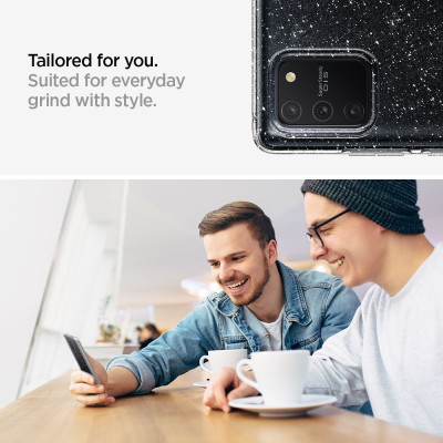 Spigen Θήκη Σιλικόνης Liquid Crystal Glitter Samsung Galaxy S10 Lite - Cystal Quartz (ACS01199)
