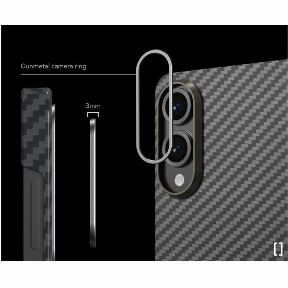 Θήκη Samsung Galaxy S25 Edge Nekit Fiber Σκληρή με MagSafe Aramid Fiber 1mm 1500D Kevlar - Black (8719246479755)