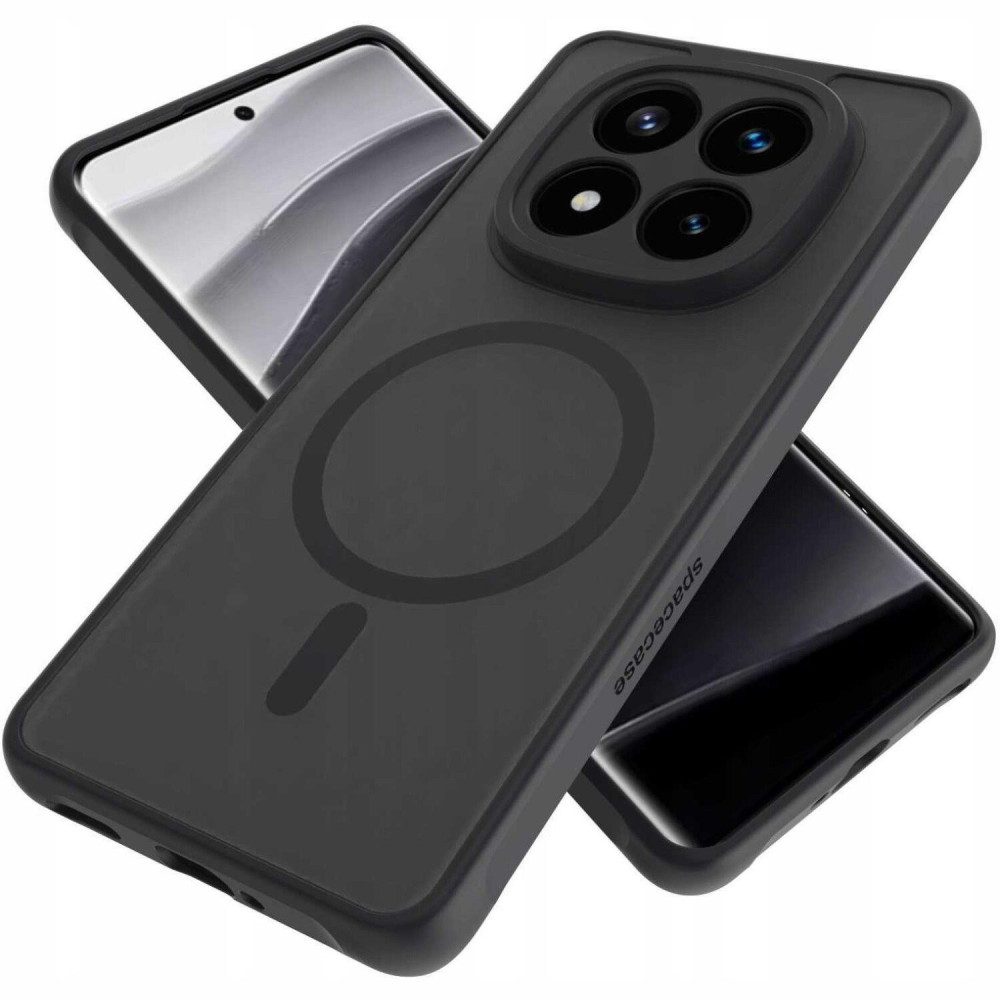 Θήκη Xiaomi Redmi Note 14 Pro Plus 5G Spacecase Hybrid MagSafe Σκληρή Ημιδιάφανη με MagSafe - Black (5905719117665)