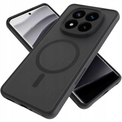 Θήκη Xiaomi Redmi Note 14 Pro Plus 5G Spacecase Hybrid MagSafe Σκληρή Ημιδιάφανη με MagSafe - Black (5905719117665)