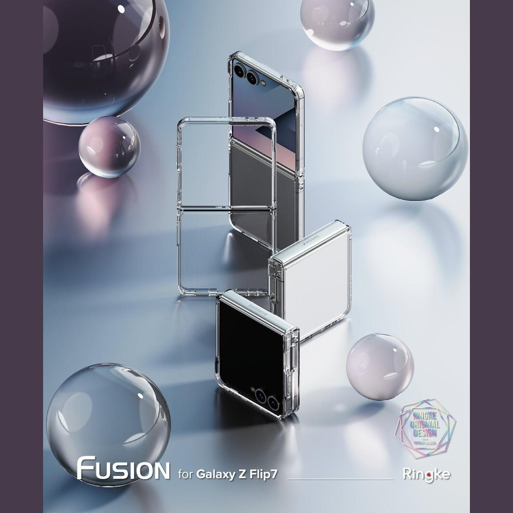 Θήκη Samsung Galaxy Z Flip7 Ringke Fusion Σκληρή Ανθεκτική Διάφανη με TPU Bumper - Clear (8800293855552)