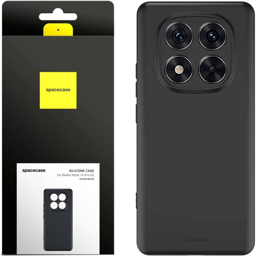 Θήκη Xiaomi Redmi Note 14 Pro 5G / Poco X7 Spacecase Silicone Case Σιλικόνης - Black (5905719113605)