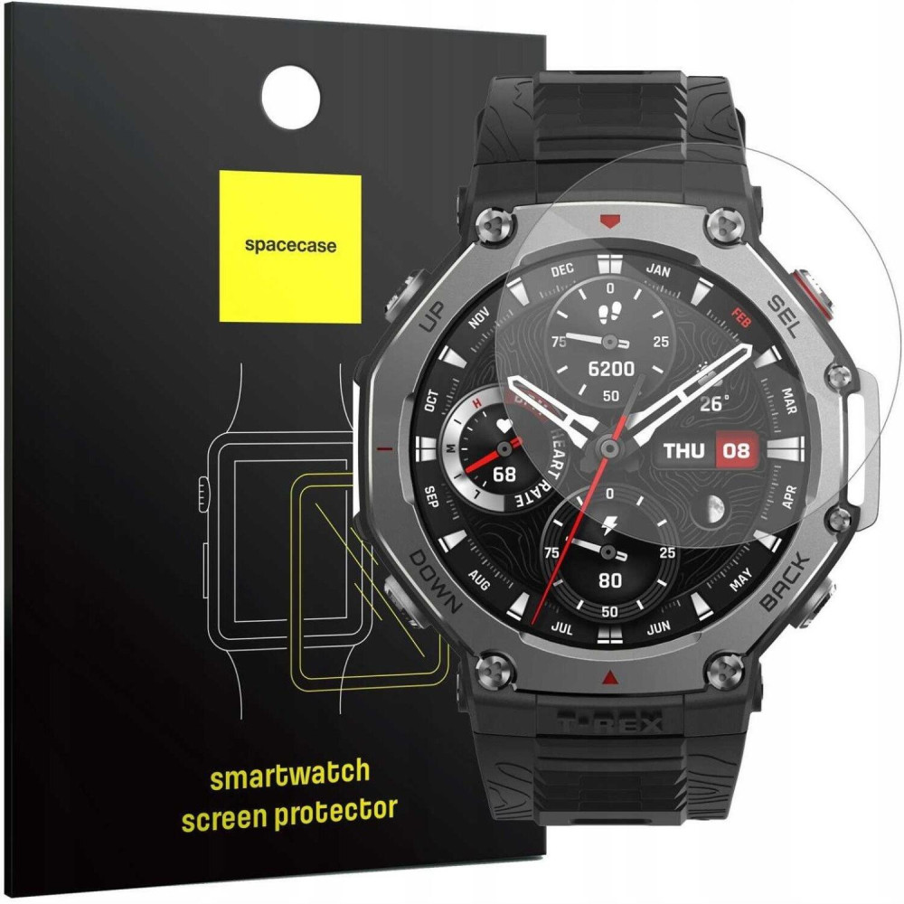 Tempered Glass Amazfit T-Rex 3 Spacecase Smartwatch Glass 2.5D Αντιχαρακτικό Γυαλί Προστασίας Οθόνης - Clear (5905719114008)