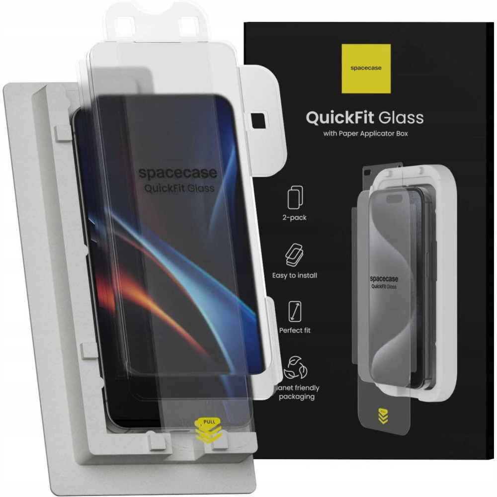 Tempered Glass Samsung Galaxy S25 / S24 Spacecase QuickFit Glass Αντιχαρακτικό Γυαλί Προστασίας Οθόνης με Απλικατέρ QuickFit 2 Τεμάχια - Clear (5905719119263)