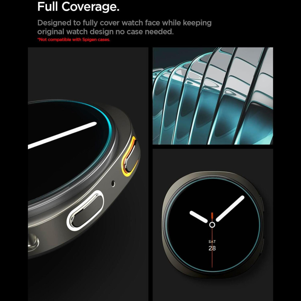 Tempered Glass Samsung Galaxy Watch 8 40mm Spigen GLAS.tR EZ Fit Αντιχαρακτικό Γυαλί Προστασίας Οθόνης 2 Τεμάχια - Clear (AGL09874)