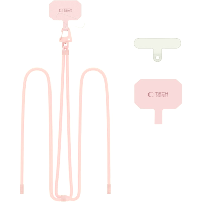Λουράκι Λαιμού Tech-Protect C5S Rope Crossbody Strap Αποσπώμενο για Θήκες Κινητών / Smartphones - Baby Pink (5906302312900)