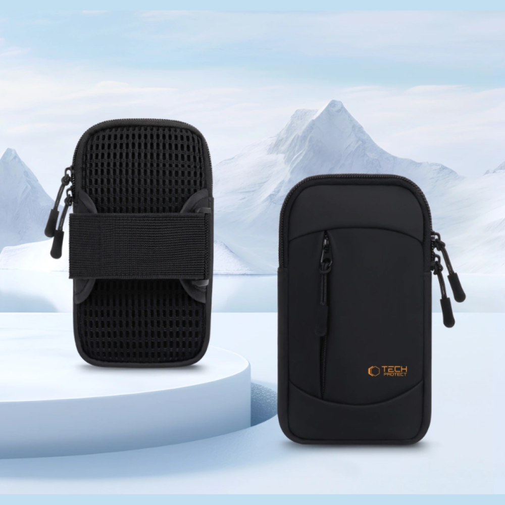 Universal Θήκη Tech-Protect M6 Sport Armband Μπράτσου για Κινητά / Smartphones έως 6.9" - Black / Orange (5906302330799)