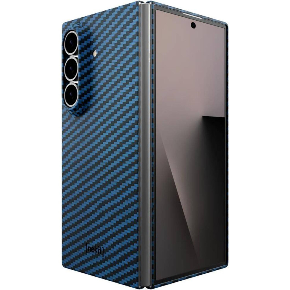 Θήκη Samsung Galaxy Z Fold7 Nekit Fiber Σκληρή με MagSafe Aramid Fiber 1mm 1500D Kevlar - Blue (8719246494574)
