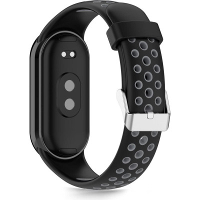 Λουράκι Xiaomi Smart Band 10 / 10 NFC / 9 / 9 NFC / 8 / 8 NFC Tech-Protect Iconband Air Σιλικόνης - Black / Grey (5906302331338)