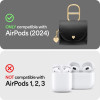 Θήκη AirPods 4th Gen Spigen Cyrill Mini Bag από Vegan Δέρμα με Λουράκι Λαιμού - Black (ACS08651)