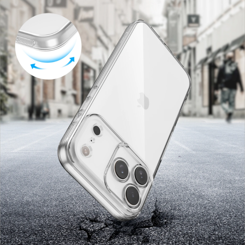 Θήκη iPhone 17 Pro Max Tech-Protect FlexAir Διάφανη Σιλικόνης - Clear (5906302319404)