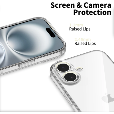 Θήκη iPhone 17 Tech-Protect FlexAir Διάφανη Σιλικόνης - Clear (5906302319374)