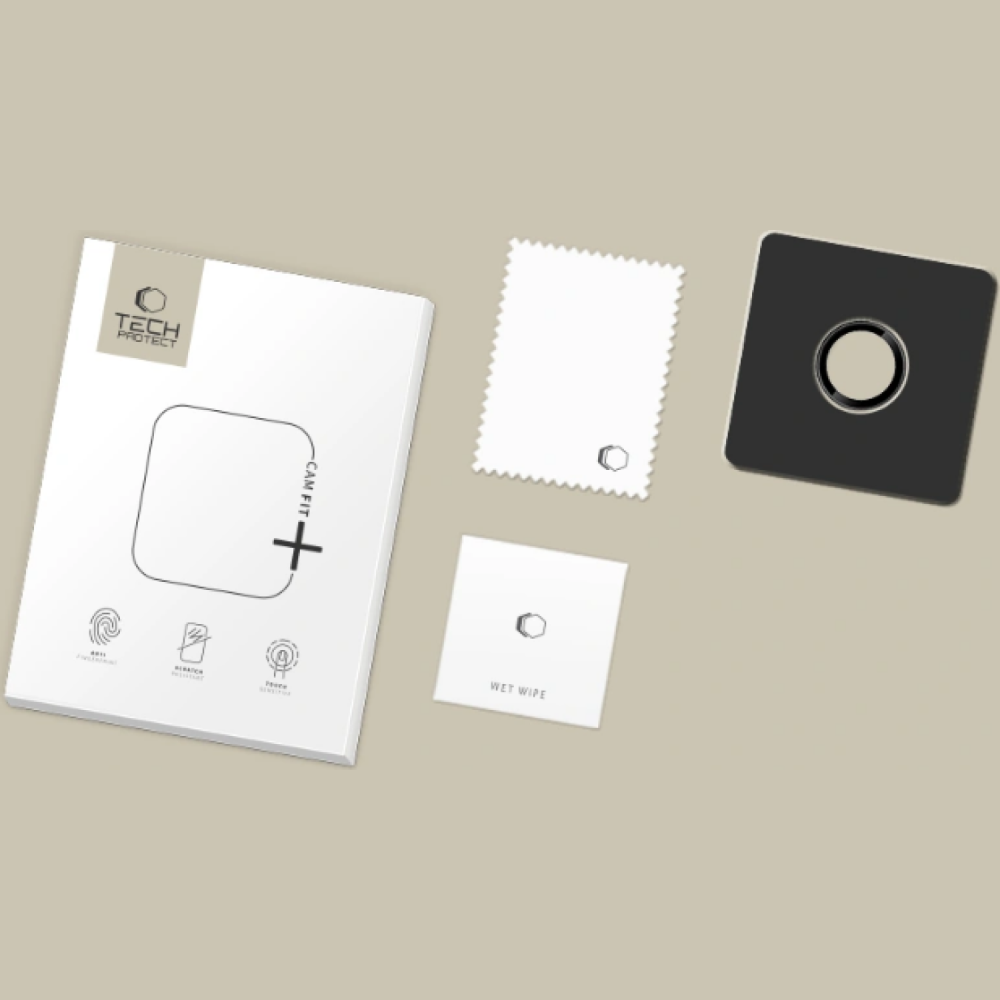 Tempered Glass iPhone Air Tech-Protect Camring Fit+ Αντιχαρακτικό Γυαλί Προστασίας για Φακό Κάμερας - Black (5906302319183)