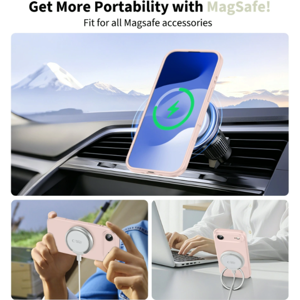 Θήκη iPhone Air Tech-Protect Silicone MagSafe Σιλικόνης με MagSafe - Pink Pearl (5906302330225)