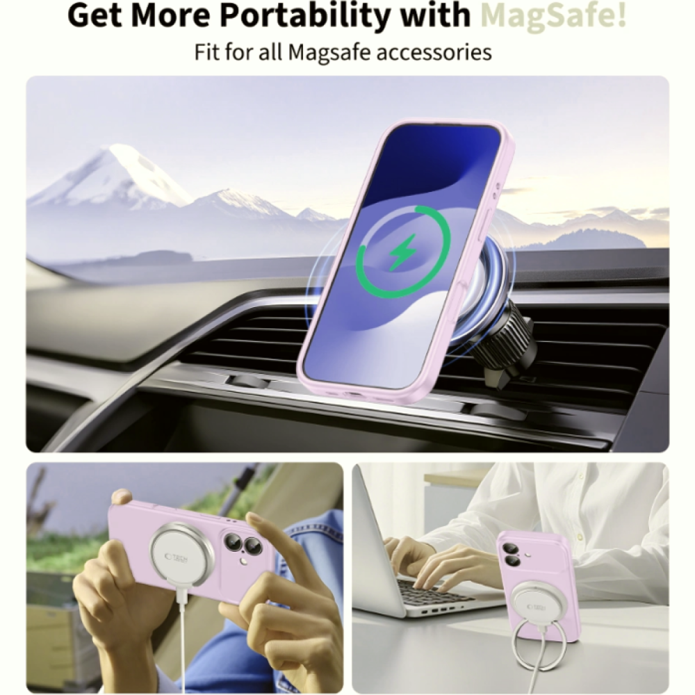 Θήκη iPhone 17 Tech-Protect Silicone MagSafe Σιλικόνης με MagSafe - Mauve (5906302330171)