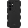 Θήκη Samsung Galaxy S25 Ultra HappyCase Wavy Σιλικόνης - Black (8719246478109)