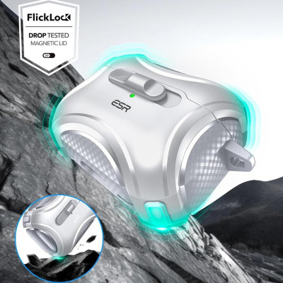Θήκη AirPods Pro 2nd Gen / 1st Gen ESR Cyber FlickLock HaloLock Ανθεκτική με MagSafe - Grey (4894240195253)