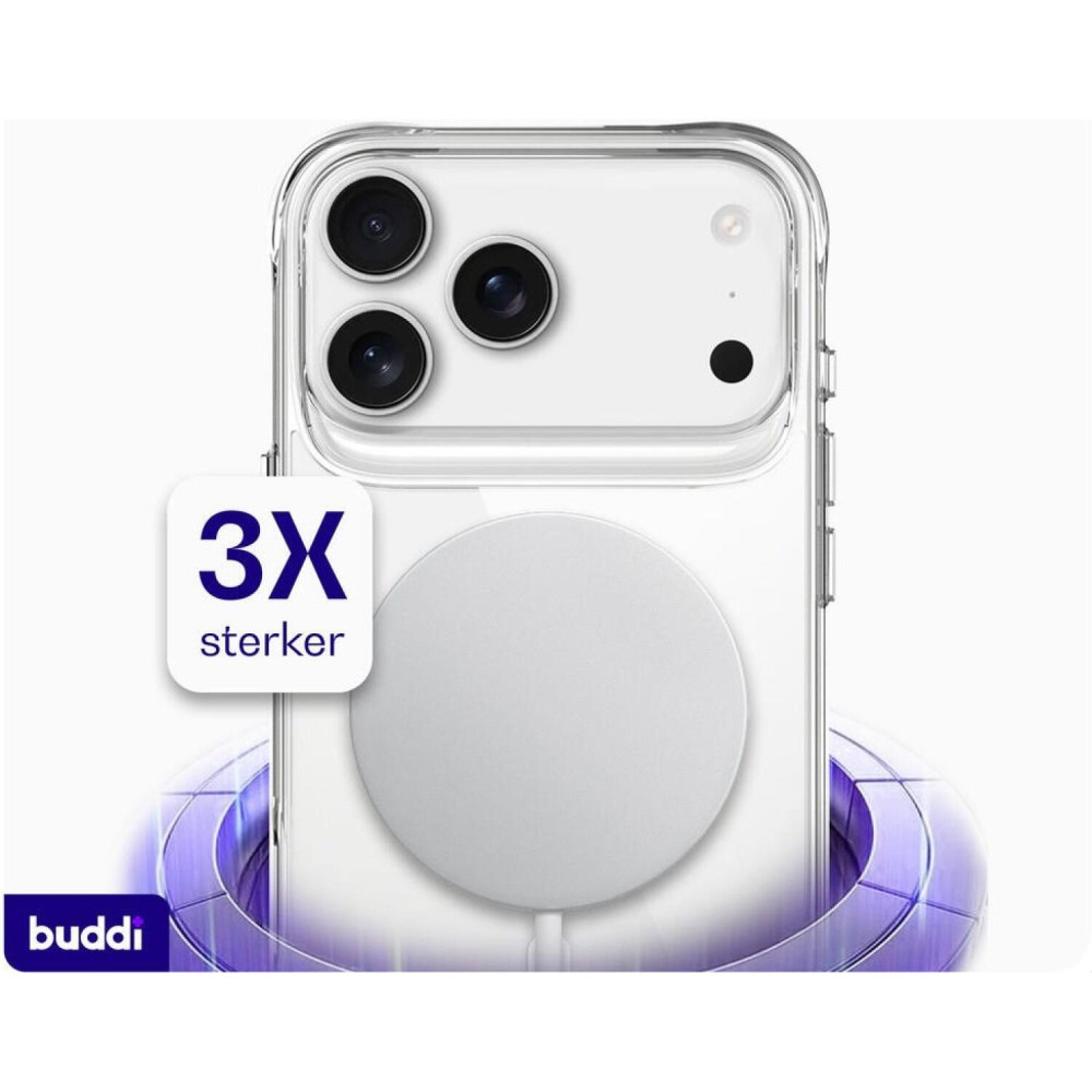 Θήκη iPhone 17 Pro Buddi Core Σκληρή Διάφανη με MagSafe - Clear (8719246494697)