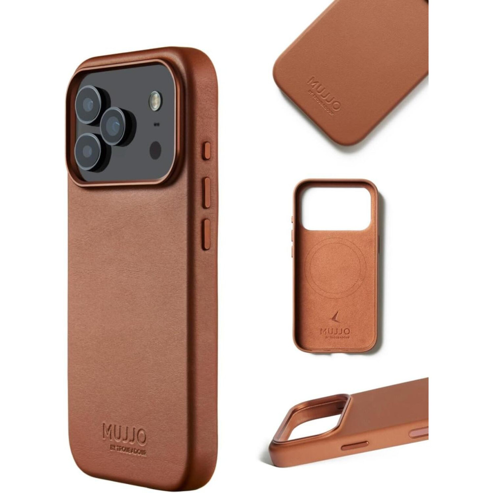 Θήκη iPhone 17 Pro MUJJO by Troubadour Full Leather Case Δερμάτινη με MagSafe - Tan (MUJJO-CL-061-TN)
