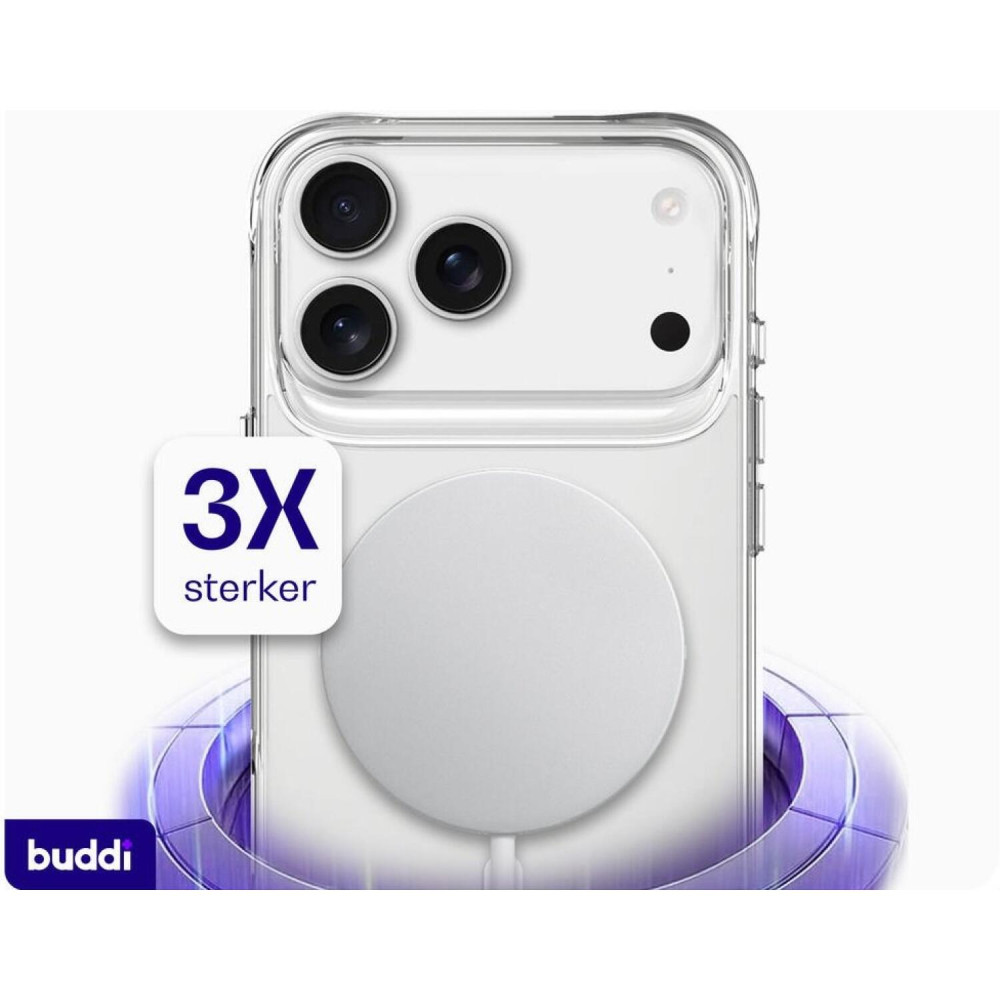 Θήκη iPhone 17 Pro Buddi Core Σκληρή Ημιδιάφανη με MagSafe - Matte Clear (8719246494703)