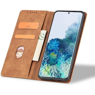 Θήκη iPhone 17 Bodycell Book Case Πορτοφόλι - Brown (5206015083112)