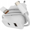Φορτιστής Spacecase PS20W-12 PowerSet 20W Αντάπτορας με 1 x Type-C / 1 x USB-A 20W & 1 x Καλώδιο Type-C σε Type-C 100cm - White (5905719129552)