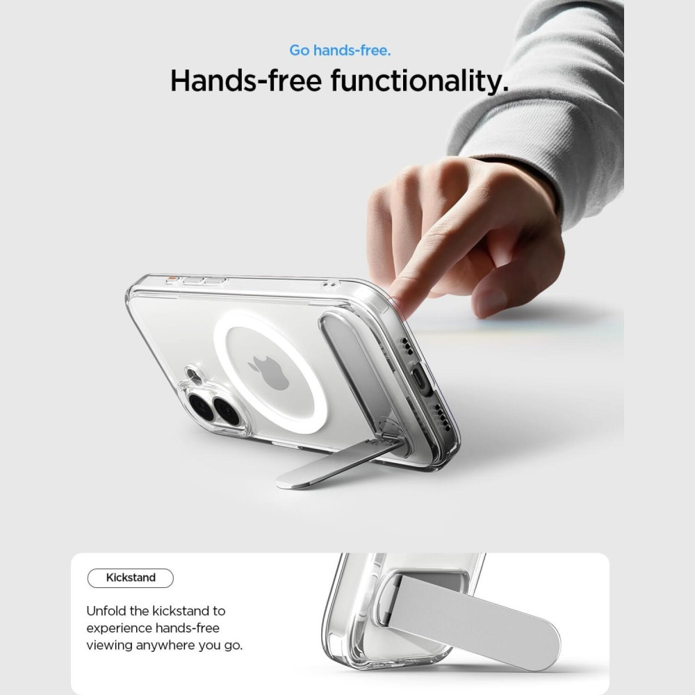 Θήκη iPhone 17 Spigen Ultra Hybrid S MagFit Σκληρή με MagSafe - Clear / White (ACS09981)