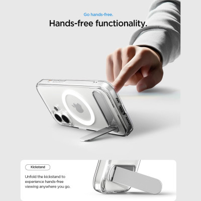 Θήκη iPhone 17 Spigen Ultra Hybrid S MagFit Σκληρή με MagSafe - Clear / White (ACS09981)