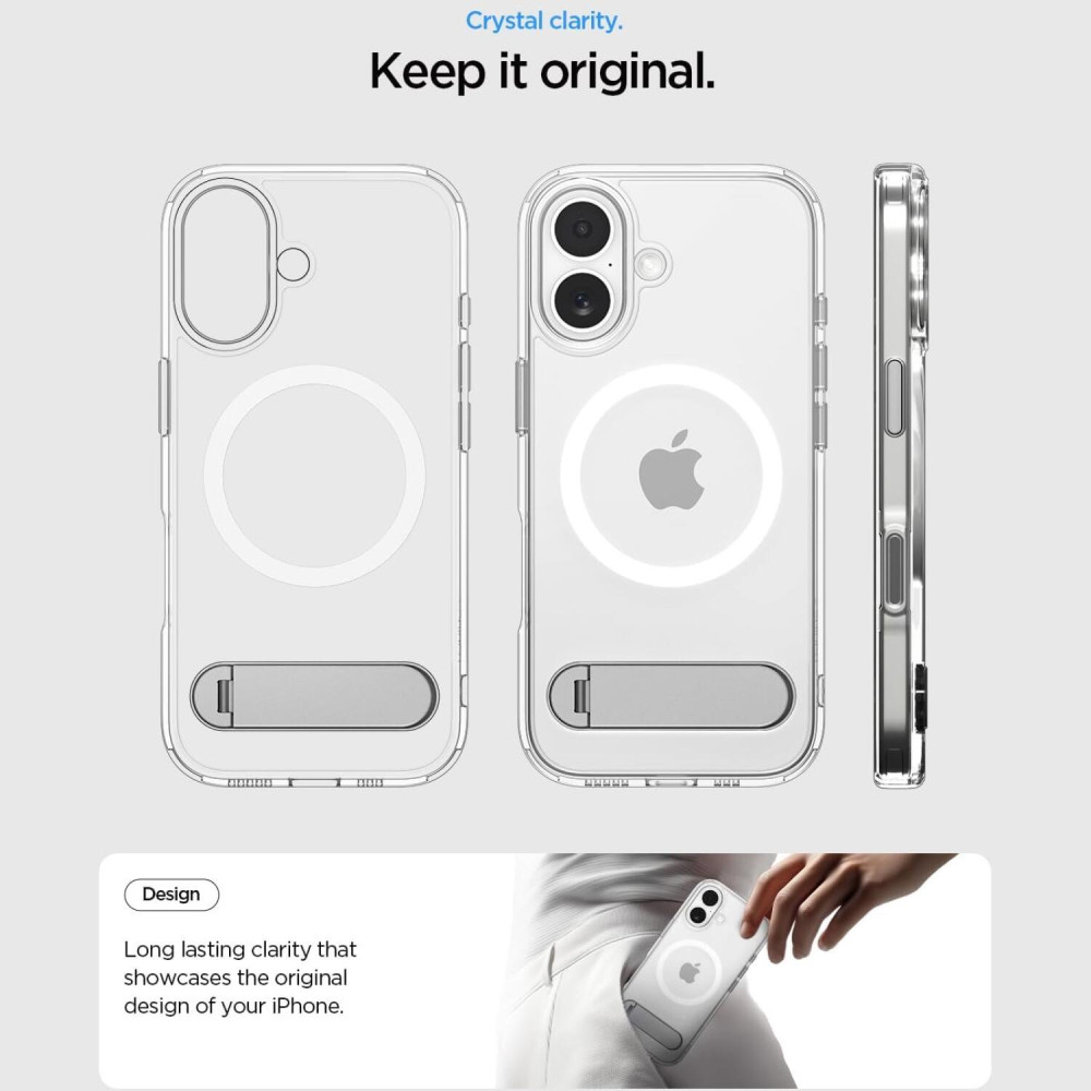 Θήκη iPhone 17 Spigen Ultra Hybrid S MagFit Σκληρή με MagSafe - Clear / White (ACS09981)