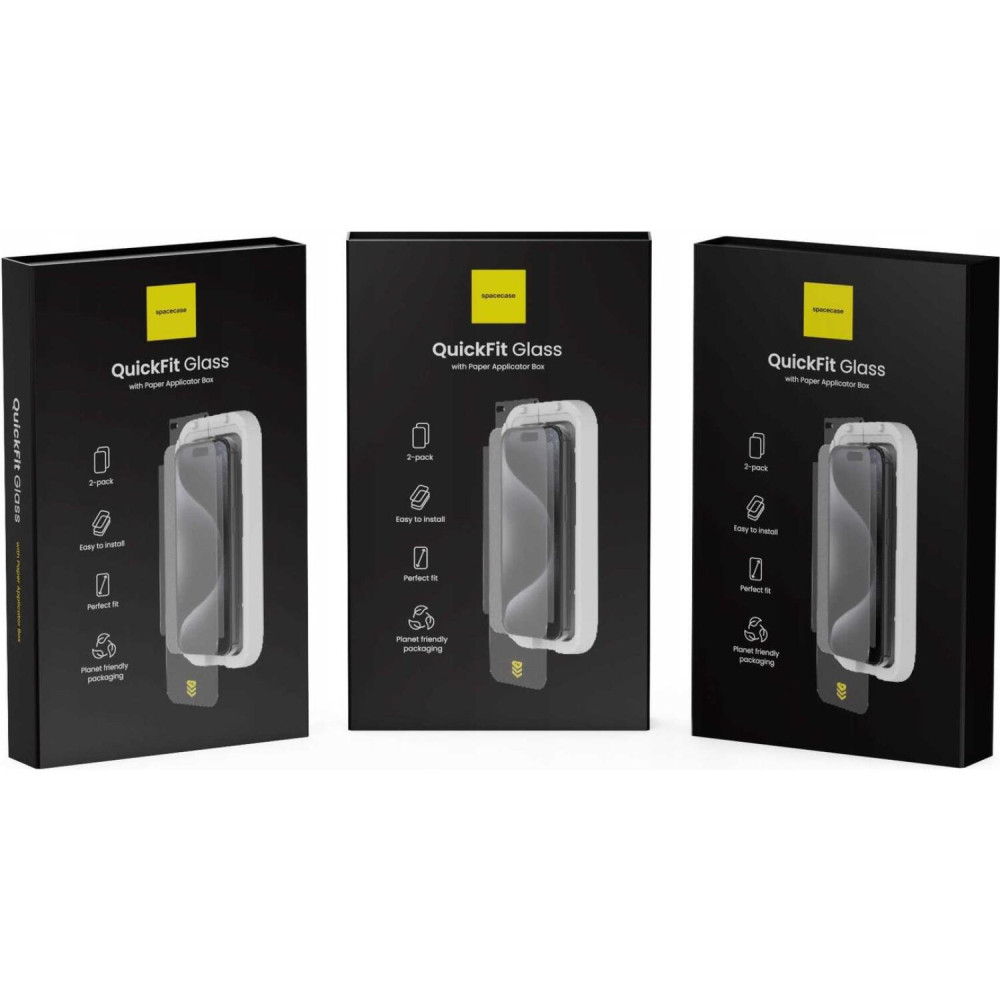Tempered Glass iPhone 17 Pro Max / 16 Pro Max Spacecase QuickFit Privacy Glass Αντιχαρακτικό Γυαλί Προστασίας Απορρήτου Οθόνης με Απλικατέρ QuickFit 2 Τεμάχια - Privacy (5905719131814)