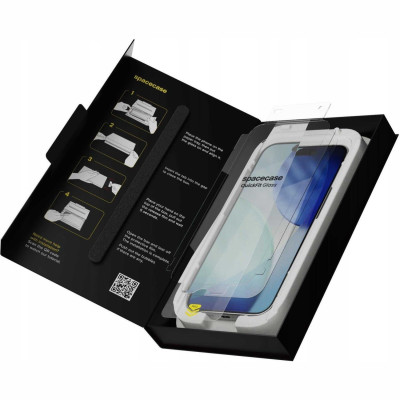 Tempered Glass iPhone 17 / 17 Pro / 16 Pro Spacecase QuickFit Glass Αντιχαρακτικό Γυαλί Προστασίας Οθόνης με Απλικατέρ QuickFit 2 Τεμάχια - Clear (5905719131784)